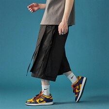 秋季男女直筒阔腿七分裤ins宽松休闲短裤K488/P55控69图片