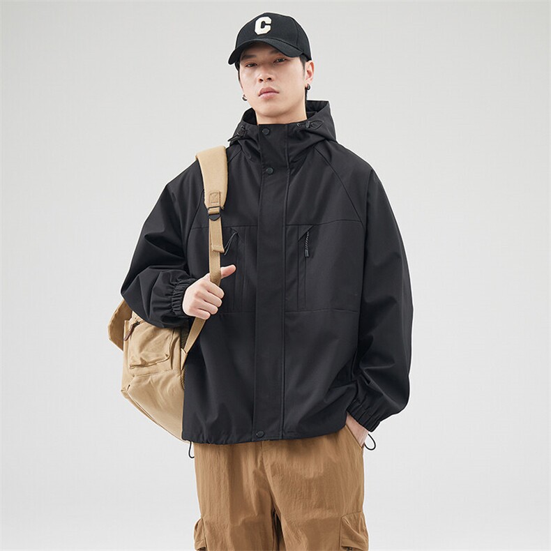 秋季现货户外夹克男连帽冲锋衣外套DSA157B-JK7814-P70,男装夹克,电商A157B