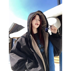 两面穿现货重磅短款座山雕棉衣男女双面穿毛毛绒棉服加厚外套，男装棉衣，电商A486-1