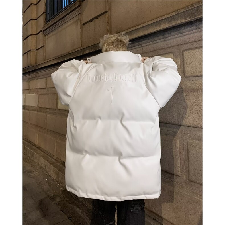 美式潮牌皮棉服男女冬季立领棉衣外套宽松加厚面包服,男装棉衣,星座410-6（原星座1304-1）
