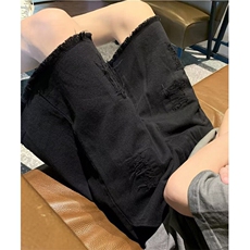 毛边破洞牛仔短裤男款夏季乞丐风篮球五分裤宽松直筒中裤KTG42，男装牛仔裤，星座1116A（原606A-3）