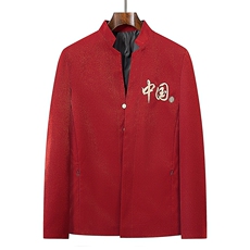 春秋季风主推款新款唐装长袖夹克中老年汉服套装HO16920-P125，男装夹克，星座1105-3