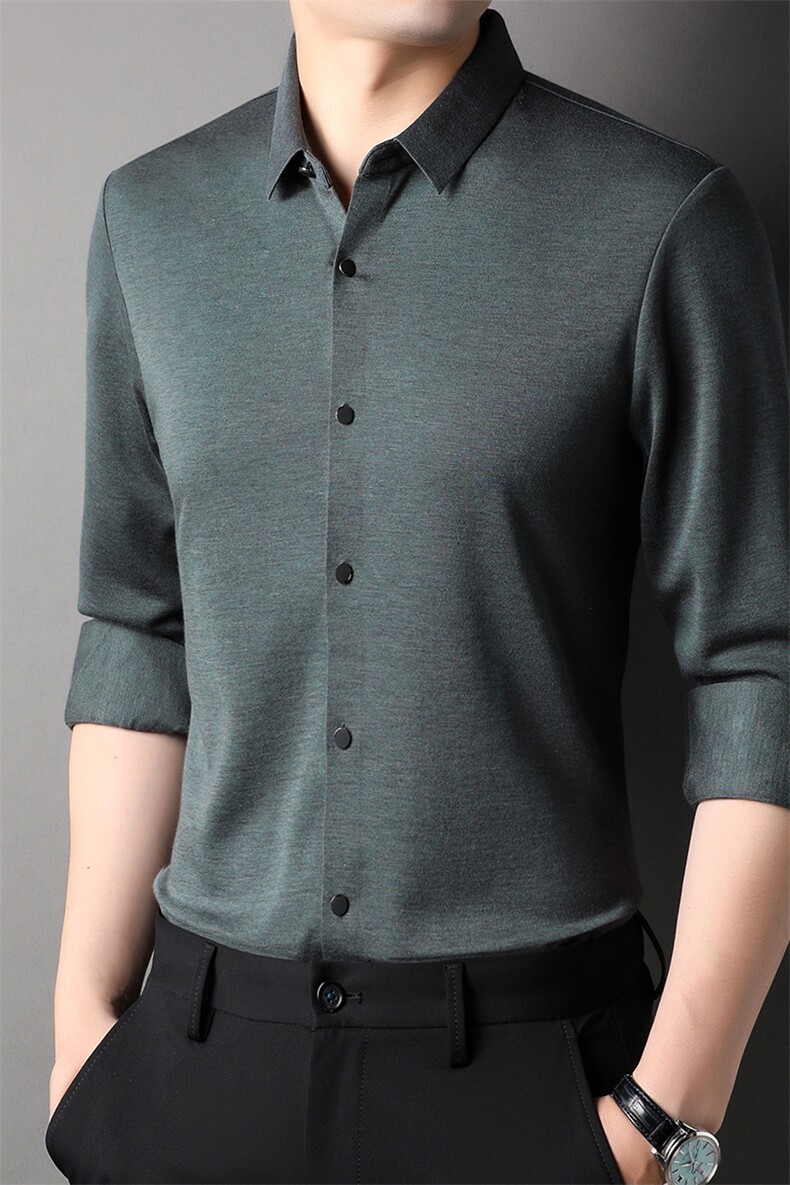 AG88155钱塘2020-3春季新款中年男士时尚休闲衬衫T桖高品质P70,男装衬衫,钱塘207-3