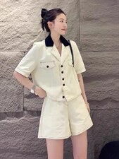 弹力牛仔套装，女装职业装，妤沫 Yumo(4F)