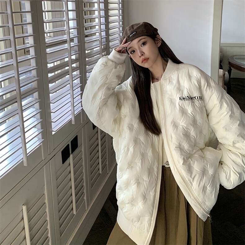 1港风情侣定制面料宽松保暖棒球领羽绒服男外套8709P168控229，男装羽绒服，星座226-2