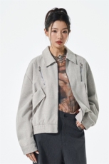男女潮牌极光绒大斜纹光版二开夹克休闲外套A406JK5612P98，男装夹克，星座309（原A406）