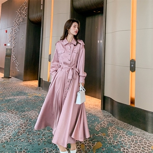  现货工装连衣裙女春新品chic复古气质中长裙188 06P120控185图片