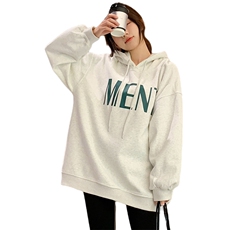 卫衣女秋冬加绒加厚连帽2021年新款小众oversize厚款冬季微胖冬装，女装卫衣/绒衫，梦懿尔