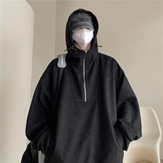 复古潮牌麂皮绒连帽夹克男街头宽松情侣百搭休闲外套WT606-P49，男装夹克，星座208-5