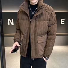 2025店主风羽绒服男纯色休闲保暖外套男上衣百搭B317/58088/P185，男装羽绒服，电商B317