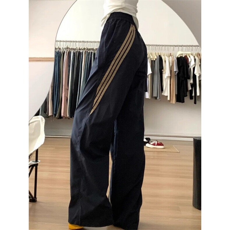 【有货】ZQ678ZZ-特39美式复古条纹休闲裤宽松直筒抽绳冲锋裤子,男装休闲裤,星座1007（原301D）