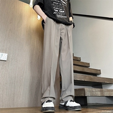 SJ-217-2-HK2358-P45早秋直筒西装裤男垂感大码西裤正装休闲裤，男装西服套装，星座217-2