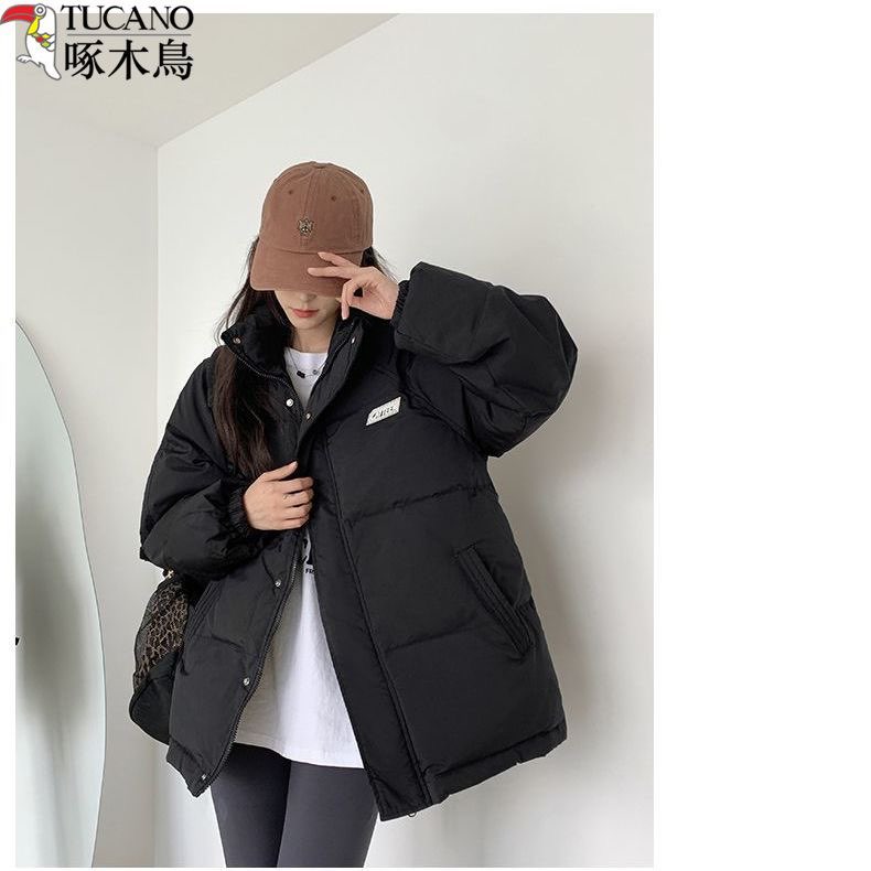立领羽绒棉服外套女棉袄冬季加厚韩版百搭宽松学院风面包服,女装棉衣/棉服,星座1511