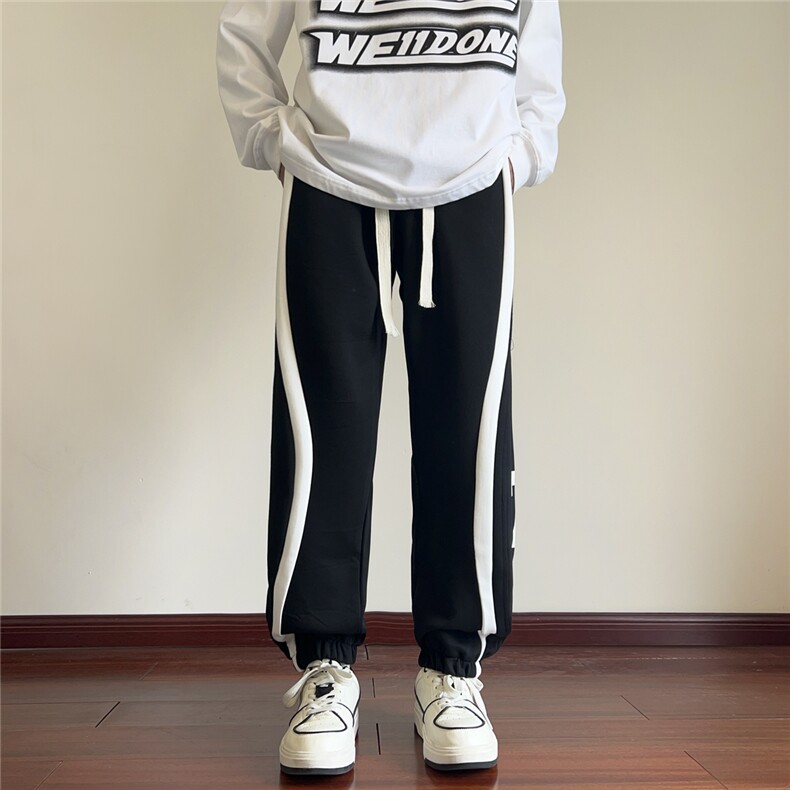 抖音得物品质卫裤212-2-WY183-特P40华棉300克复合牛奶丝,男装休闲裤,星座808A-1
