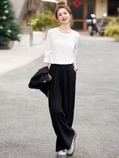 2025年春季新款时尚气质三件套裤女【打底衫+马甲+休闲裤】，女装套装/套裙，沁沁公主