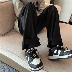L春夏美式oversize裤子ins直筒高街宽松高级感男裤 K2601-P34图片