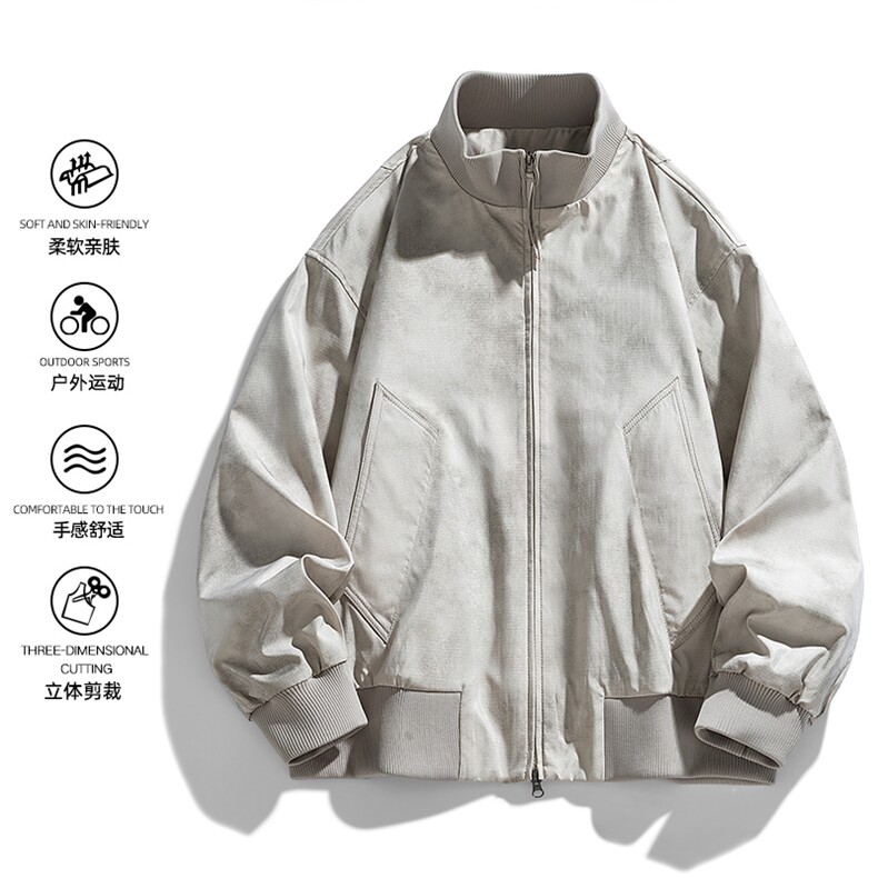 2025新款现货染扎三分格夹克男立领上衣外套DSA157B-J2538-P75,男装夹克,电商A157B