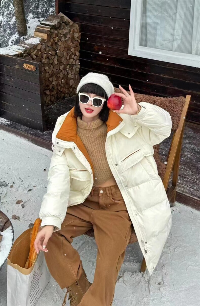 洋气高级感连帽羽绒服女2025冬季新款修身保暖,女装棉衣/棉服,牛米欧羽绒服工厂店