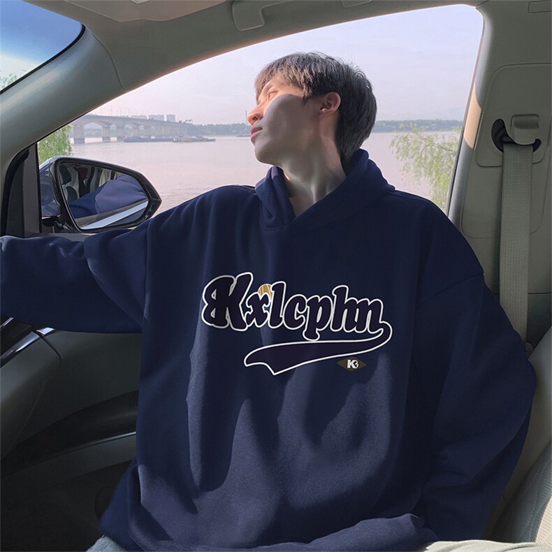 抖音得物供货可提供视频秋冬重磅美式宽松连帽卫衣WKD18,男装卫衣,电商A486