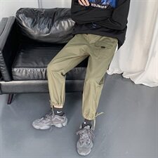 20秋季港风大码潮流宽松工装抽绳束脚裤运动休闲裤，男装休闲裤，电商A009A（原A058A）