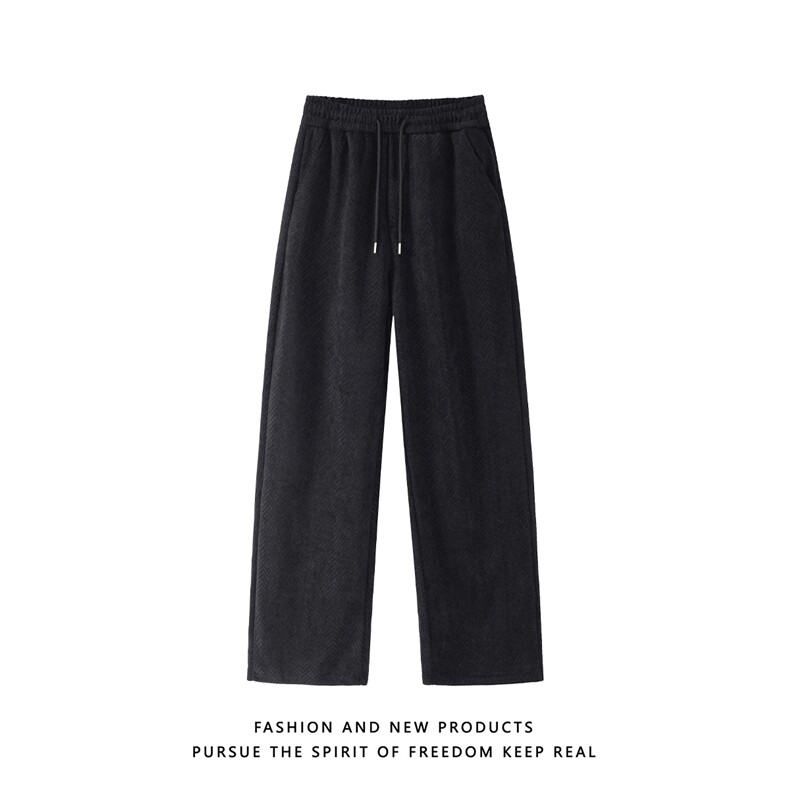 卫裤人字纹裤子男春装直筒休闲裤男女生运动裤阔腿长裤，男装休闲裤，星座302B-2