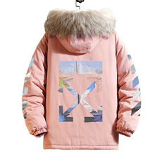 MM48130-P130冬季大毛领衣男士大码加厚袄男服砖墙挂拍，男装棉衣，电商A040A