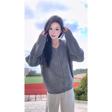 重磅秋冬男女北极绒开衫毛衣美式复古休闲慵懒风单排扣针织衫外套，男装针织衫/毛衣，电商A486-1