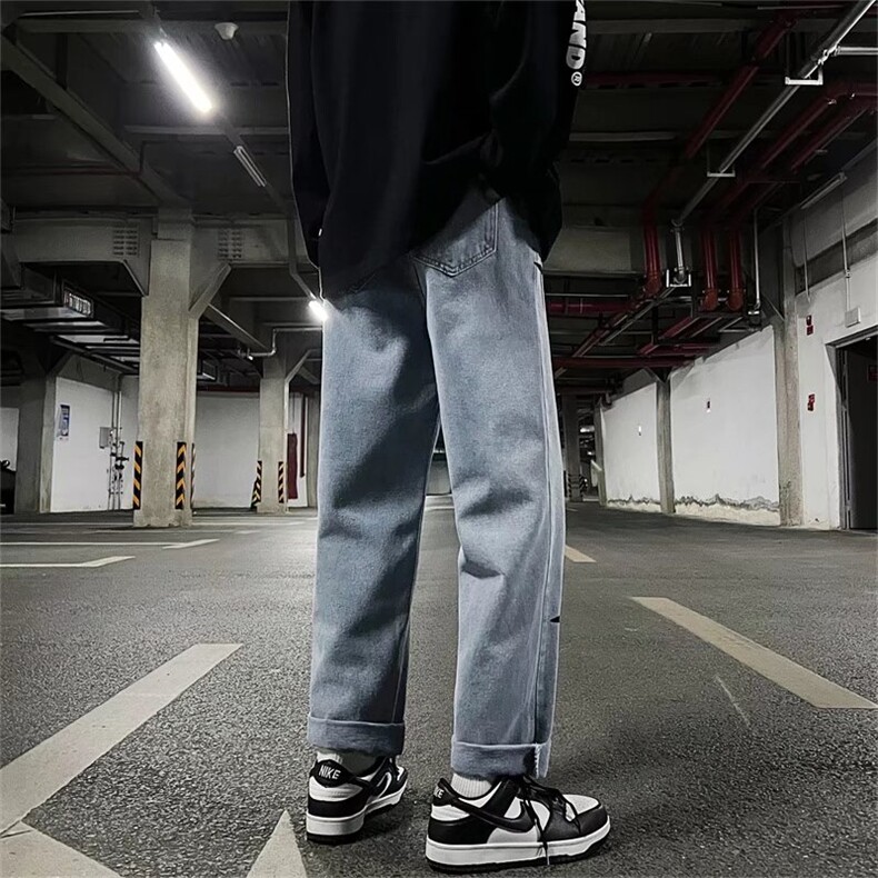 刺绣牛仔裤男宽松直筒裤K7006P36,男装牛仔裤,星座1116-2