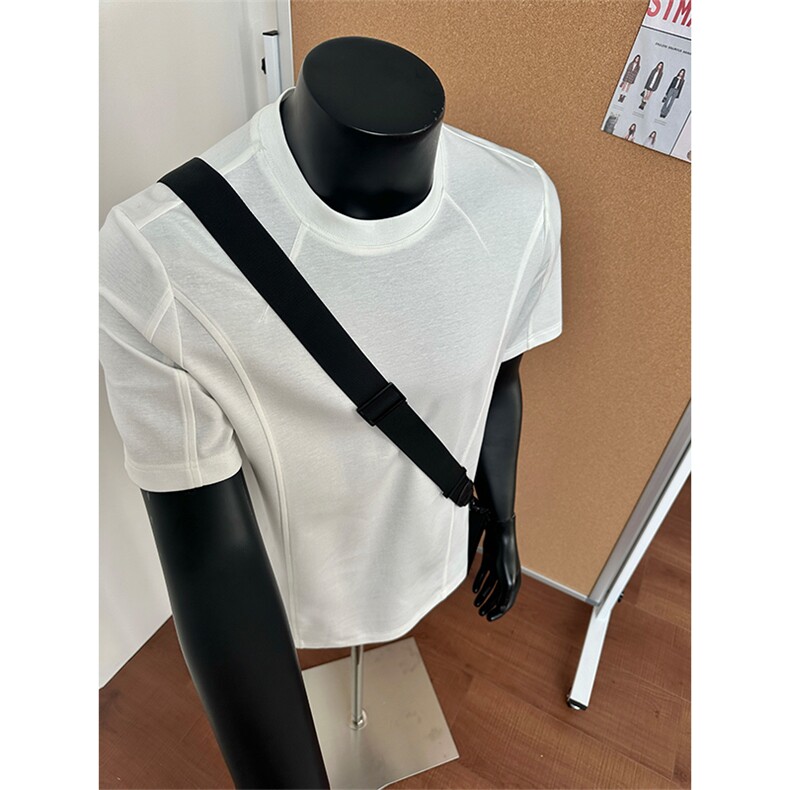 日常短袖T恤男女宽松型圆领显瘦百搭休闲风简约上衣T3704-特价P24图片