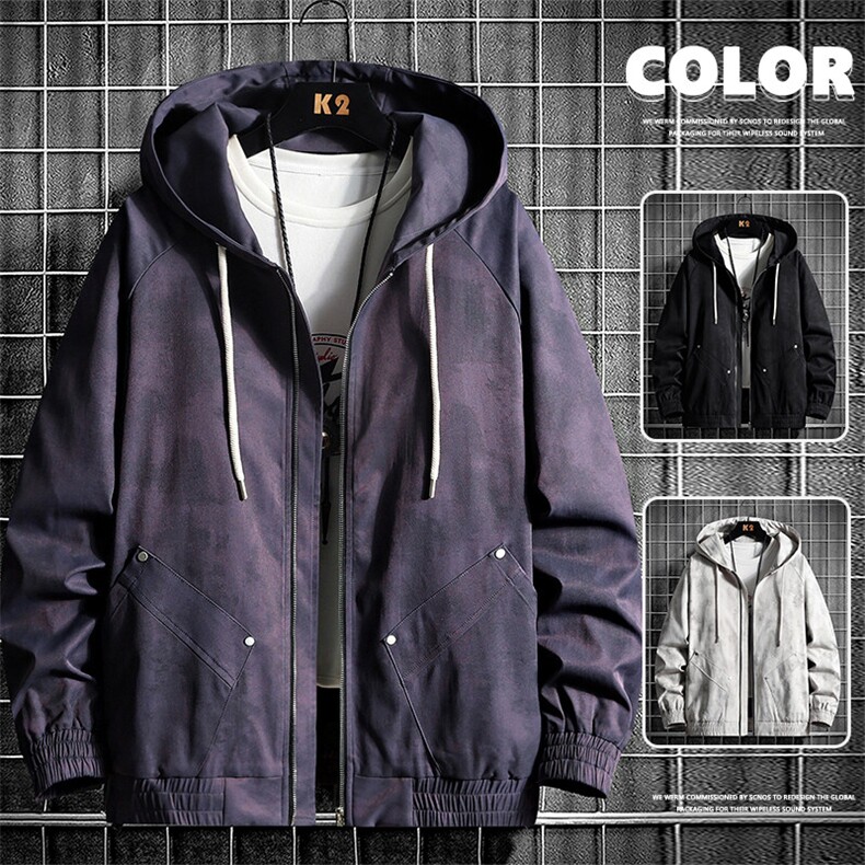 现货8509-P75大码控128春季大码户外连帽夹克外套，男装夹克，星座209