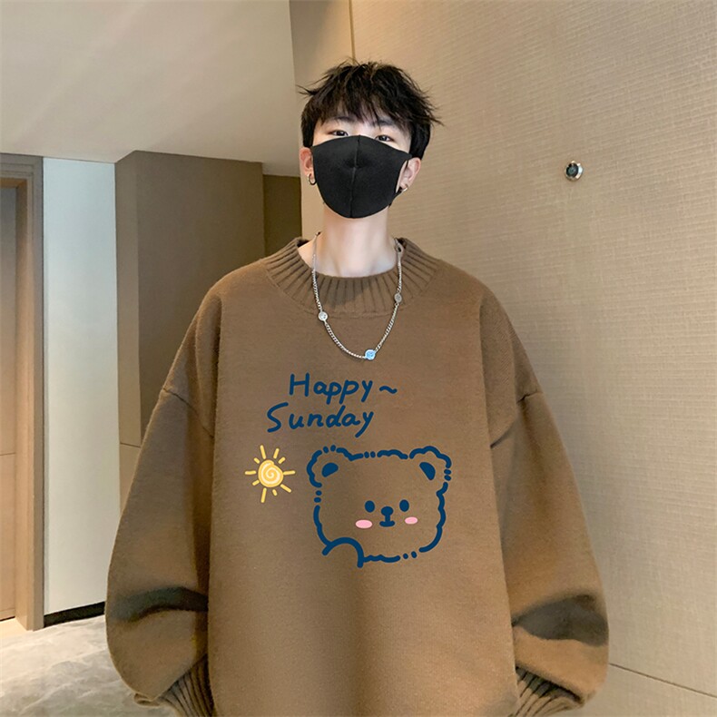 半高领毛衣男士大码针织衫男毛线衣男M18309-P45加绒款-P65,男装针织衫/毛衣,电商A040