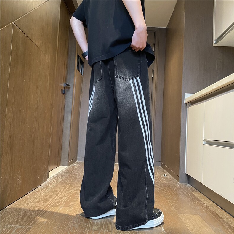 抖音品质秋季新款美式复古水洗条纹牛仔裤B315-K25660-特p45控88,男装牛仔裤,电商B315