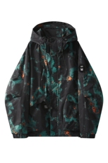 春秋户外冲锋衣男女同款防风防水连帽工装外套登山服夹克2481-P75，男装夹克，星座1403A