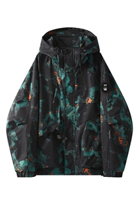 春秋户外冲锋衣男女同款防风防水连帽工装外套登山服夹克2481-P75图片