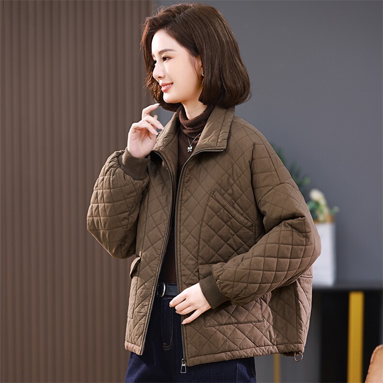 2023冬季时尚休闲夹棉加厚保暖舒适休闲棉服,女装棉衣/棉服,独衣靓