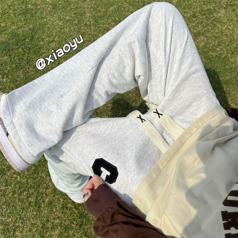 XZ616秋季新款宽松百搭植绒字母C休闲卫裤TY381P50控65,男装休闲裤,星座512A（原616）
