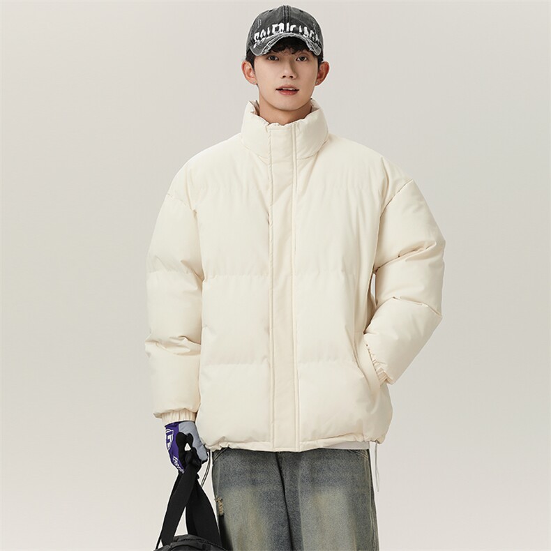 抖音得物2025新款立领棉衣纯色情侣款保暖棉衣面包服35332-P55,男装棉衣,星座717