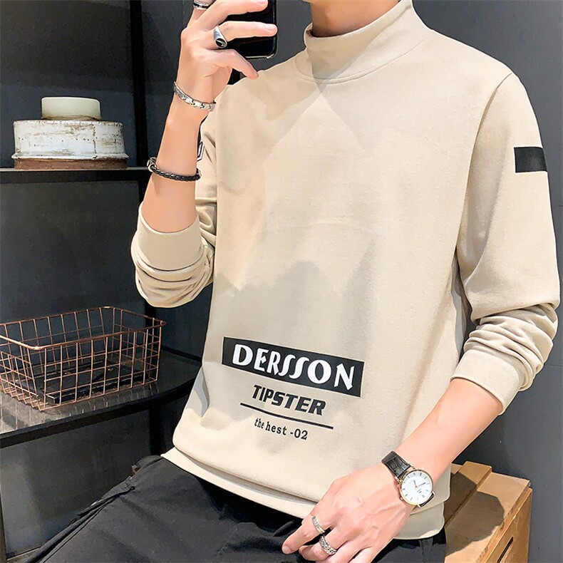秋冬红休闲半高领纯色长袖套头毛衣男韩ins版潮流M8702-P35,男装针织衫/毛衣,星座217-4