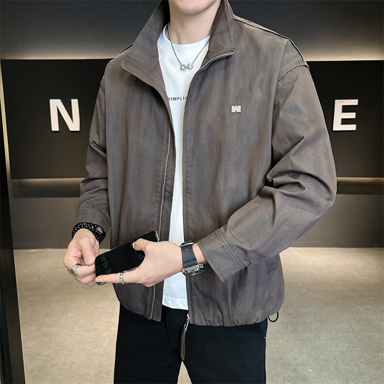 休闲长袖上衣男休闲百搭夹克立领外套A329-JK2525-P135,男装夹克,电商A329