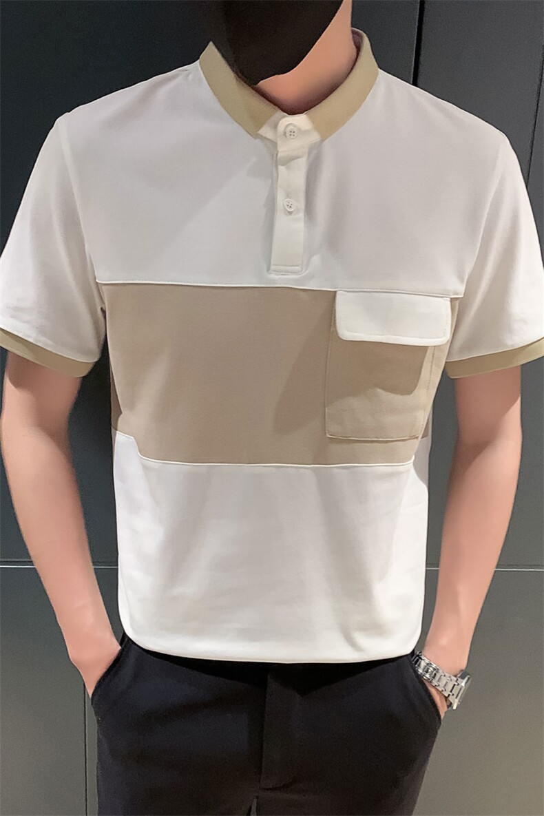 黑色2023社会小伙修身绣花短袖polo衫男士短袖T恤PL803-P58控价78,男装Polo衫,电商A108