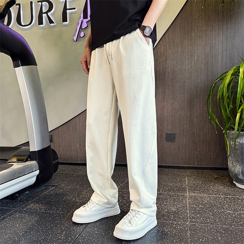KK203-P58弯刀卫裤男直筒裤痞帅宽松阔腿男裤2025夏季休闲裤子,男装休闲裤,星座215（原电商B249）