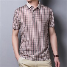 短袖2023夏季新款中年男士商务休闲无痕免烫上衣打底体恤衫，男装T恤，电商B212（原钱塘6029）