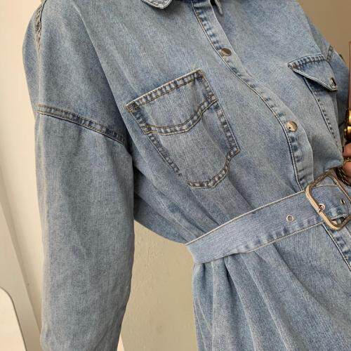 春装新款牛仔衬衫，女装衬衫，俊泽.哈妮