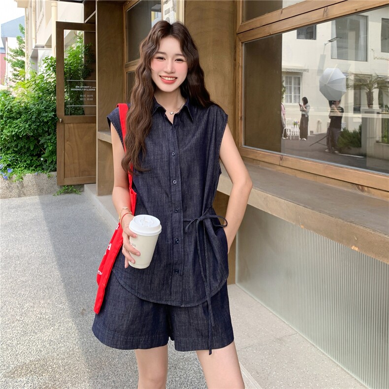 大货已出高档短裤牛仔套装2C090-8865-P145-K208,女装套装/套裙,2C090