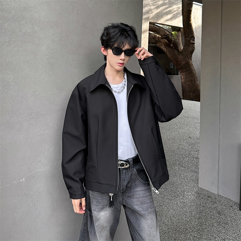 现货老钱风复古简约休闲外套男夹克A071-3326-P98,男装夹克,电商A071