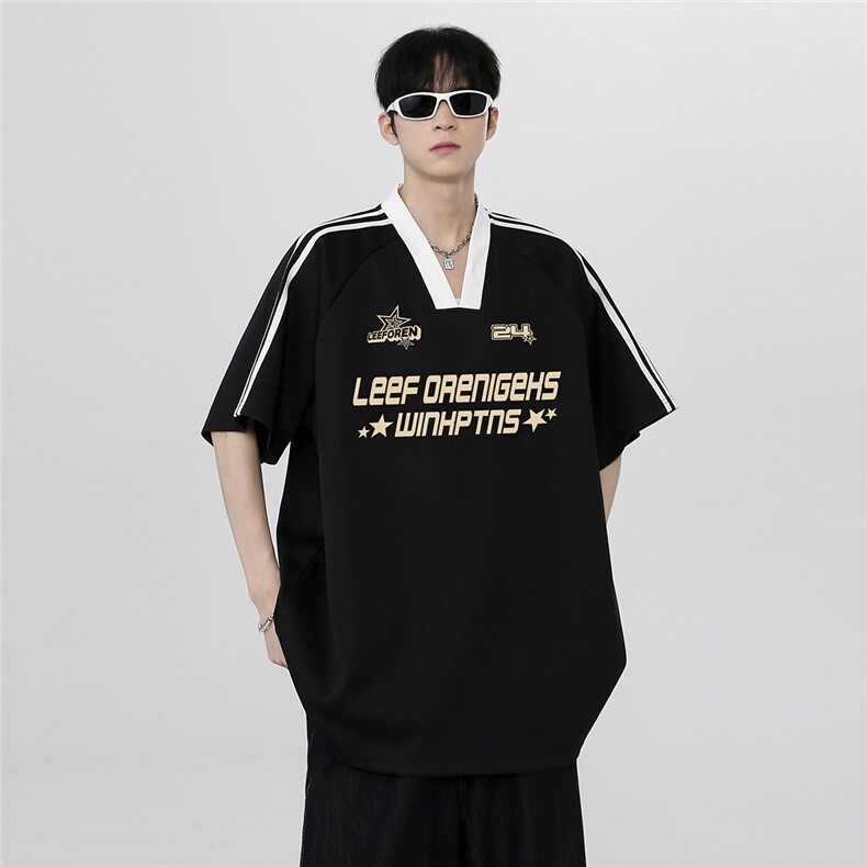 2026夏季新款男女同款插肩袖情侣个性小众街头短袖T恤T38-P38,男装T恤,电商C307