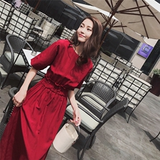 2021夏季新款棉麻连衣裙8605-7038，女装连衣裙，浙宝225