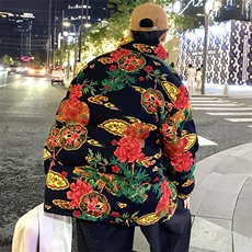 N03东北大花棉袄男女宽松面包服抖音品质，男装棉衣，星座115A(原星座507）