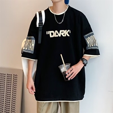 男士短袖t恤2025新款潮牌夏装时尚潮流夏季宽松情侣上衣服体恤ins，男装T恤，星座1210-1