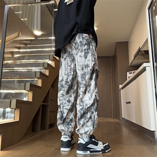量大优供视频扎染灯芯绒束脚休闲裤男CP83-特P35，男装休闲裤，电商B371